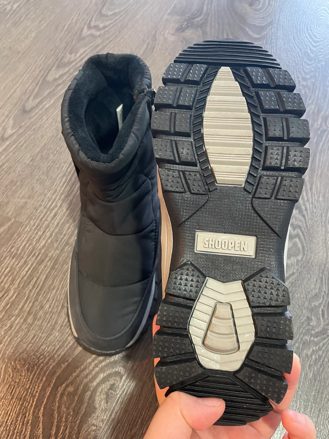 Shoopen Black Winter Boots - Size 24.0 (EU 38) - photo 3