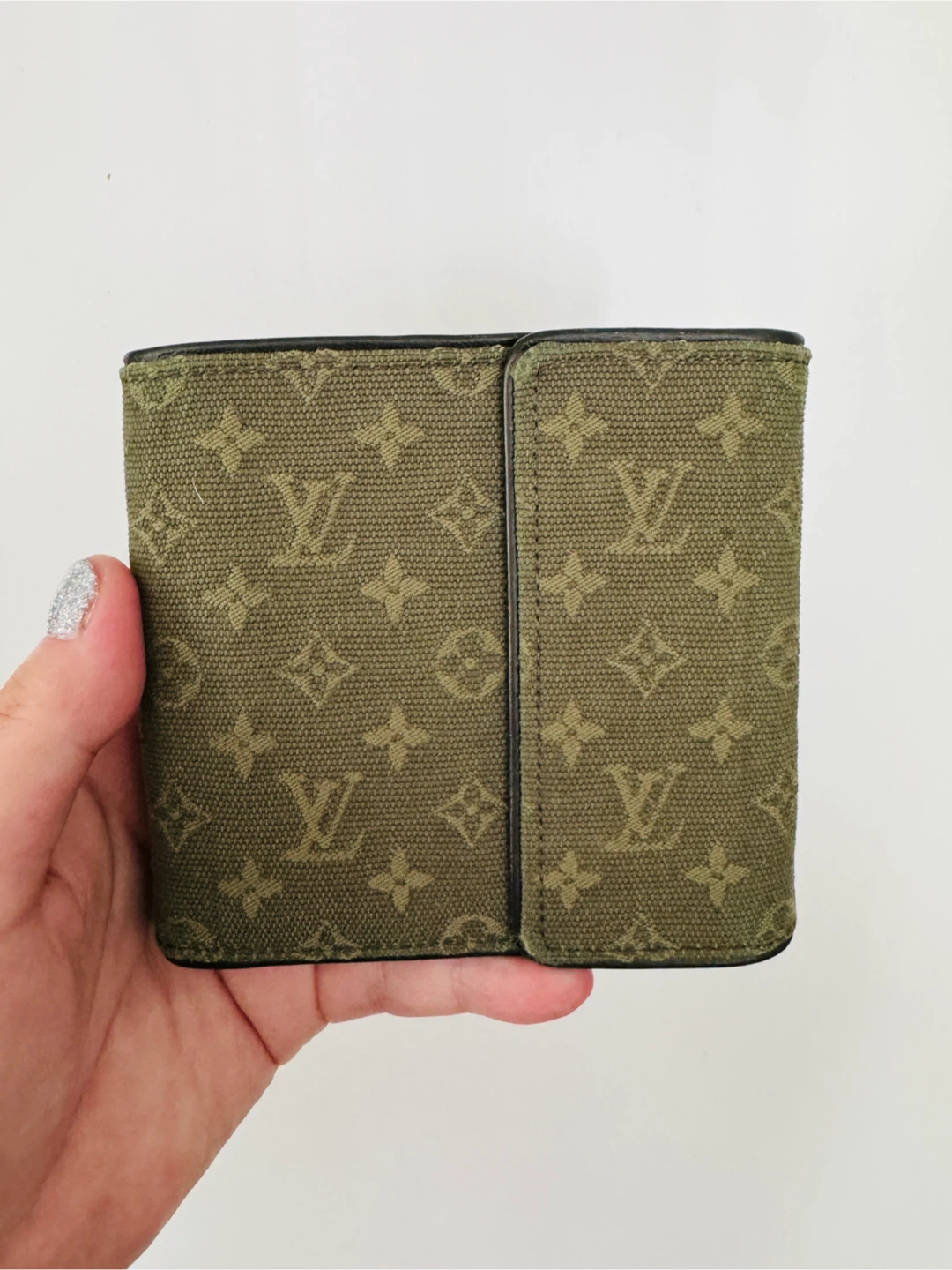 LV Monogram Mini Lin Canvas Compact Wallet - photo 2