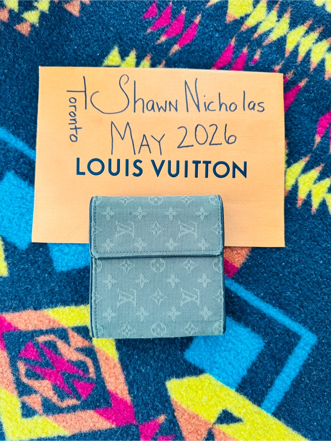 LV Monogram Mini Lin Canvas Compact Wallet - photo 4