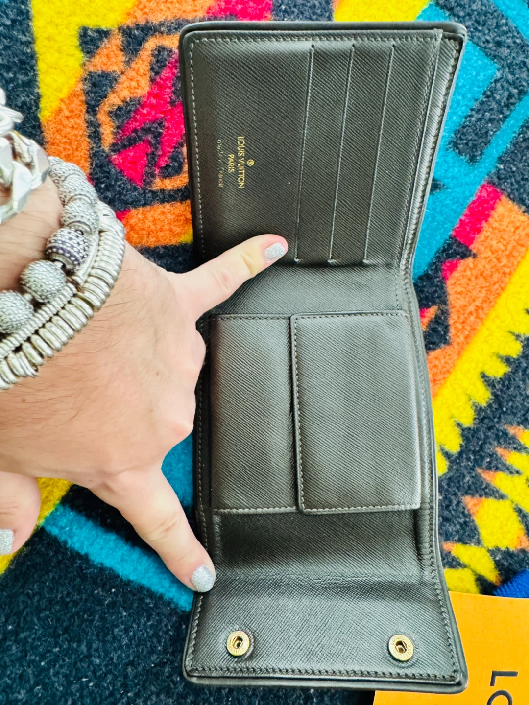 LV Monogram Mini Lin Canvas Compact Wallet - photo 5