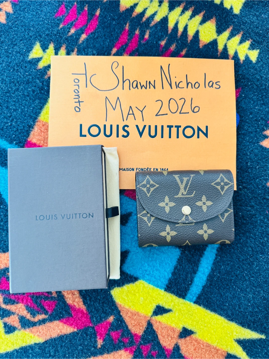 LV Helene Monogram Canvas Trifold Wallet