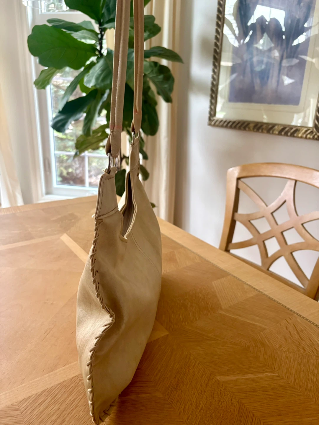 Vintage -Tan Vegan Leather Shoulder Bag - photo 3