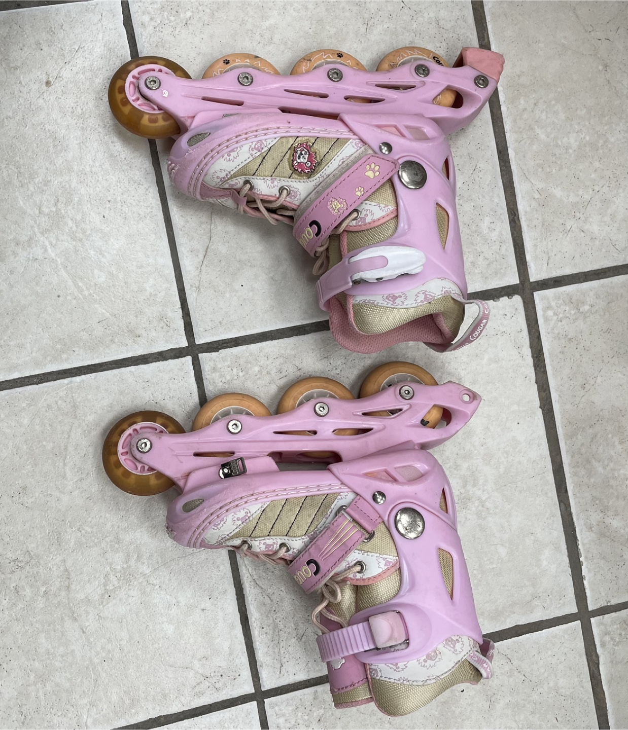 Pink Rollerblades Size M (32-35) blue :33-36