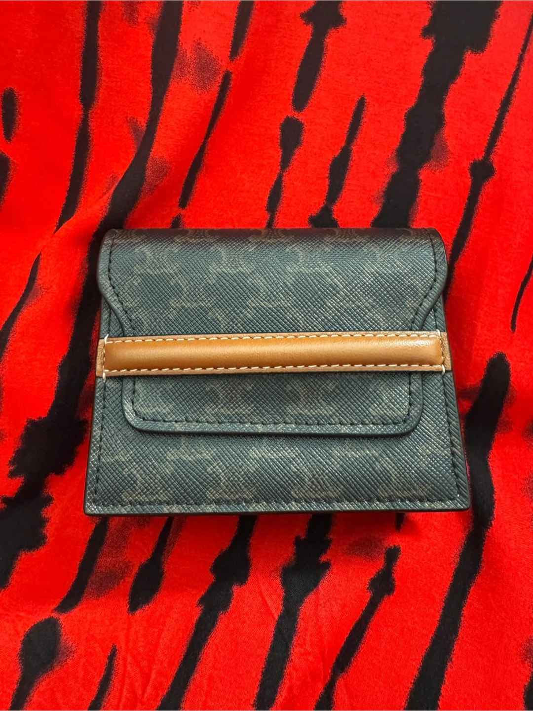 Celine Triomphe Canvas Business Card Holder Tan - photo 2