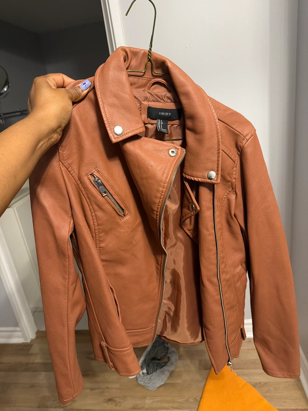 Forever 21 Faux Leather Moto Jacket - Size S