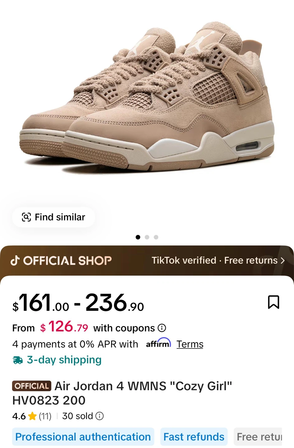 Air Jordan 4 WMNS "Cozy Girl" Sneakers - photo 4