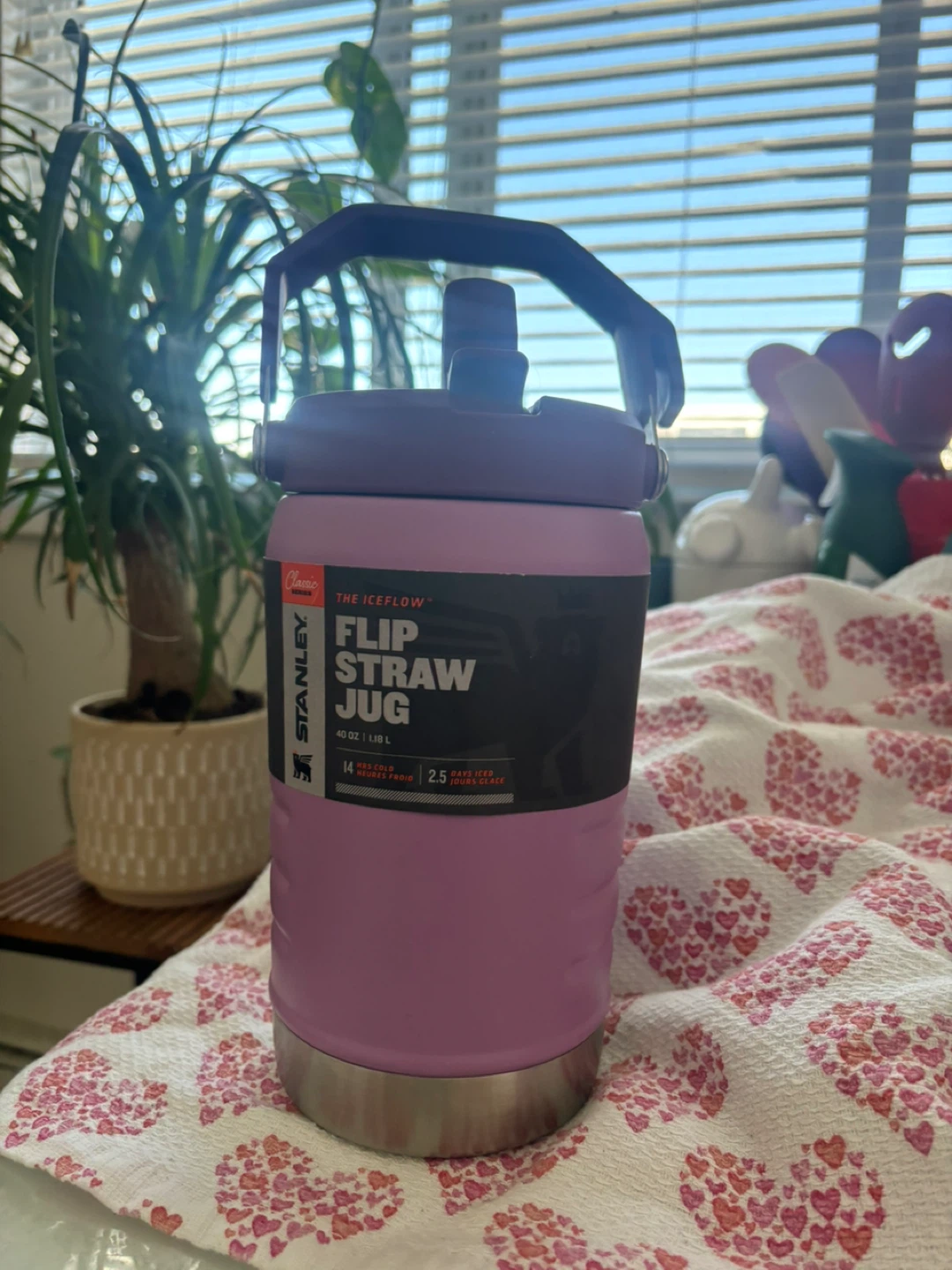 Stanley Classic IceFlow Flip Straw Straw Jug 40 oz Lavender