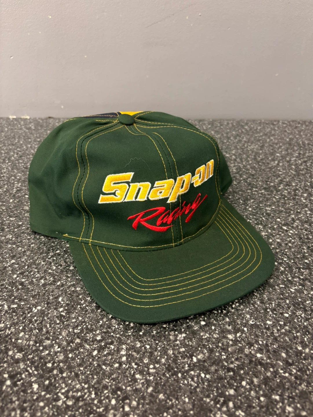 Vintage 90s Snap-On Racing snapback hat nascar color block - photo 4