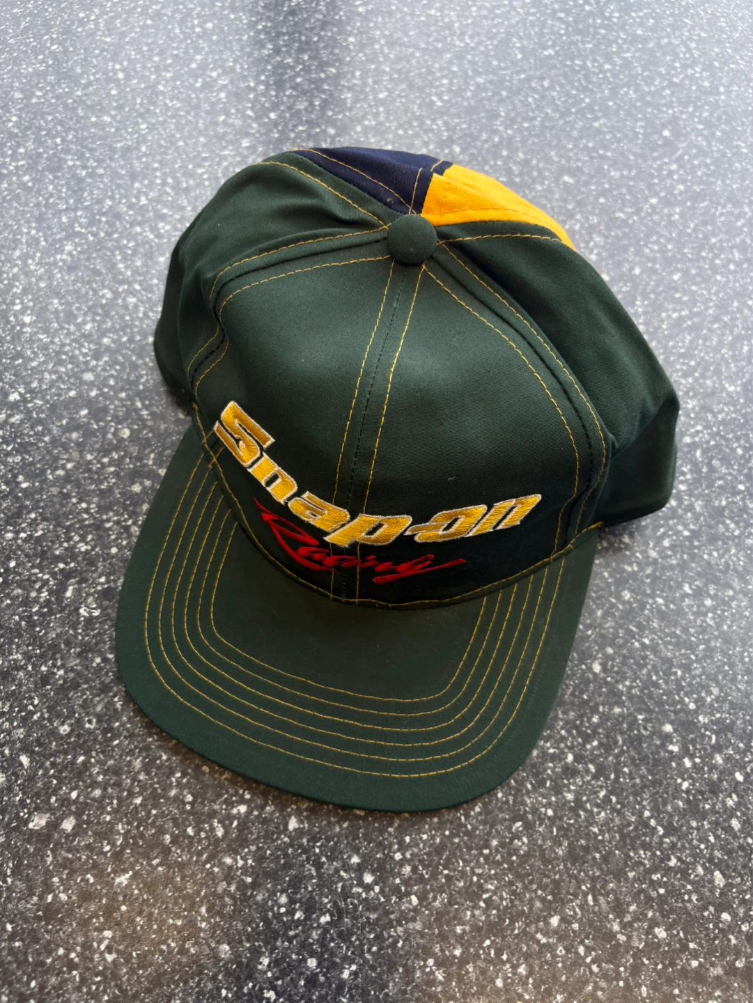Vintage 90s Snap-On Racing snapback hat nascar color block - photo 2