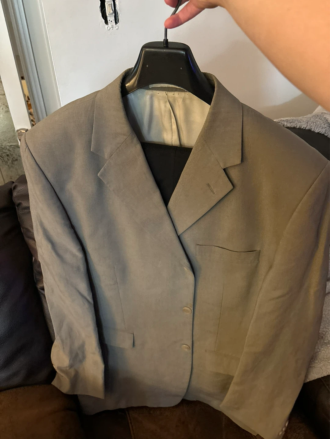 Britches Classic Sport Grey Blazer and Black Pants Suit