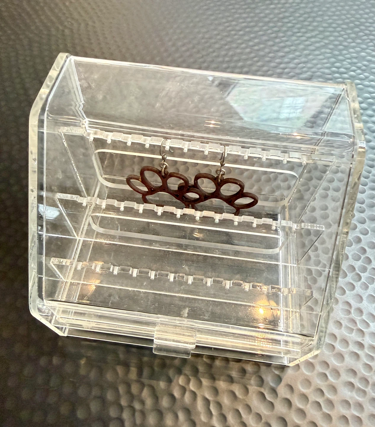 Clear Acrylic Earring Organizer w/ Drawer - photo 3