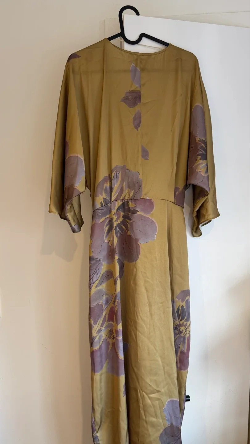ZARA Satin Printed Midi Dress - photo 4