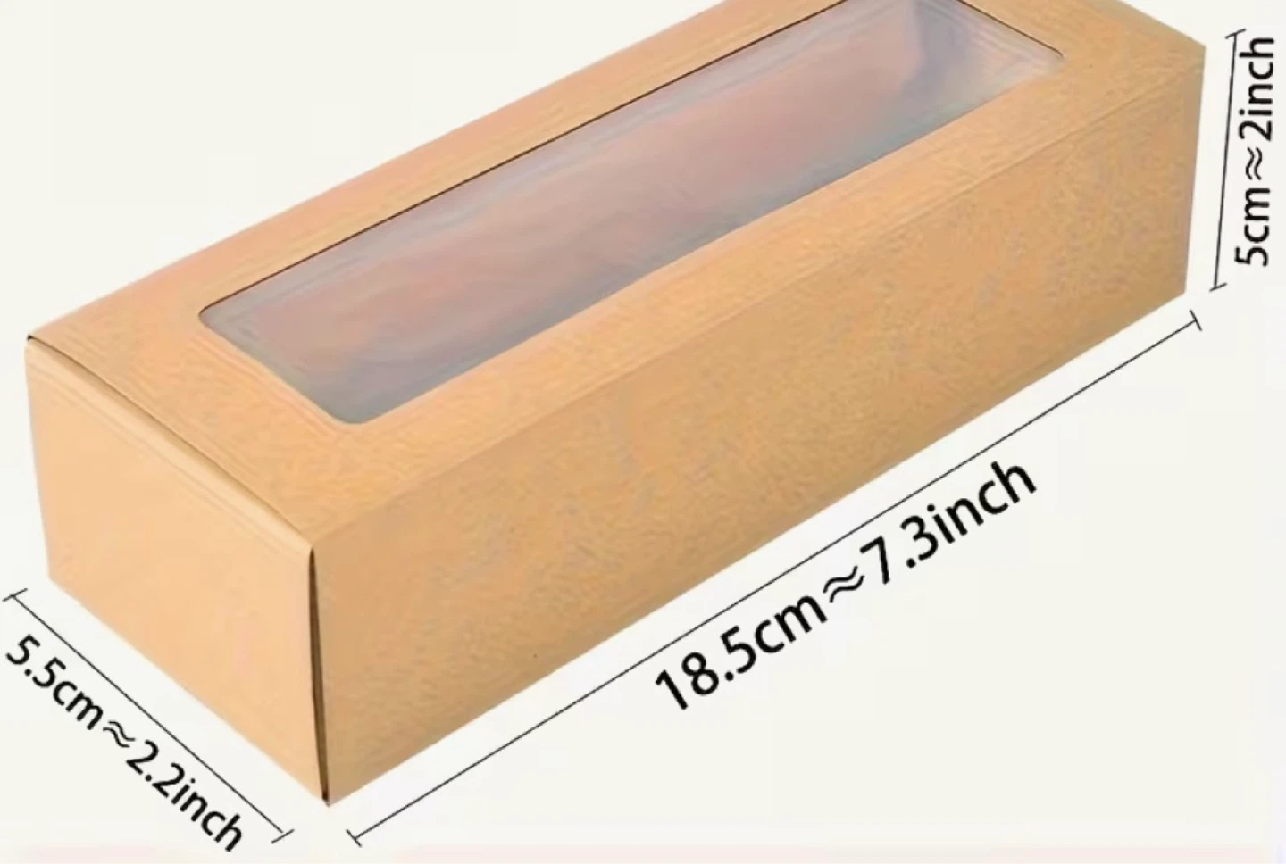 Kraft Paper Window Boxes for Pastries & Macarons (100 Count) - photo 3