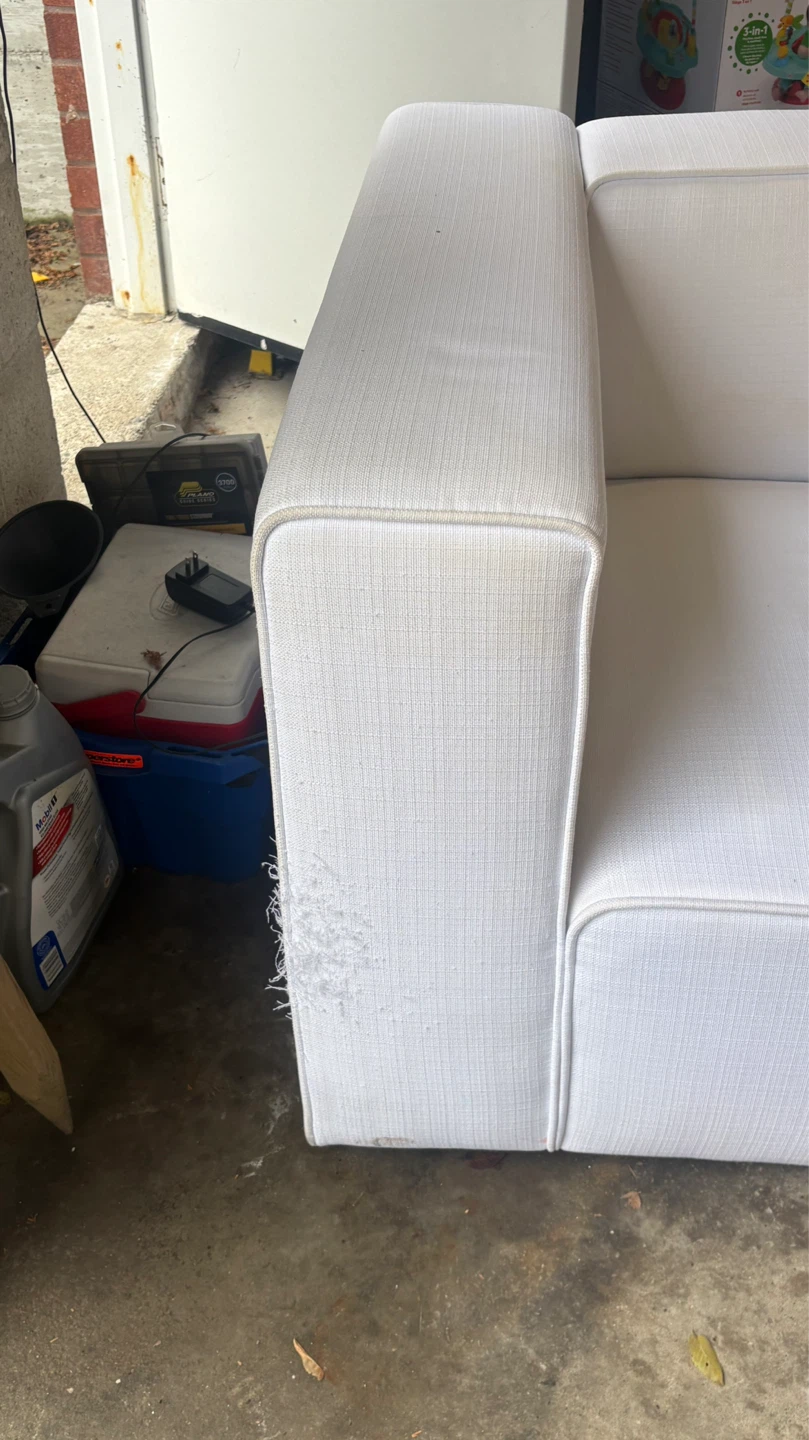 White Modular Sectional Sofa - photo 4