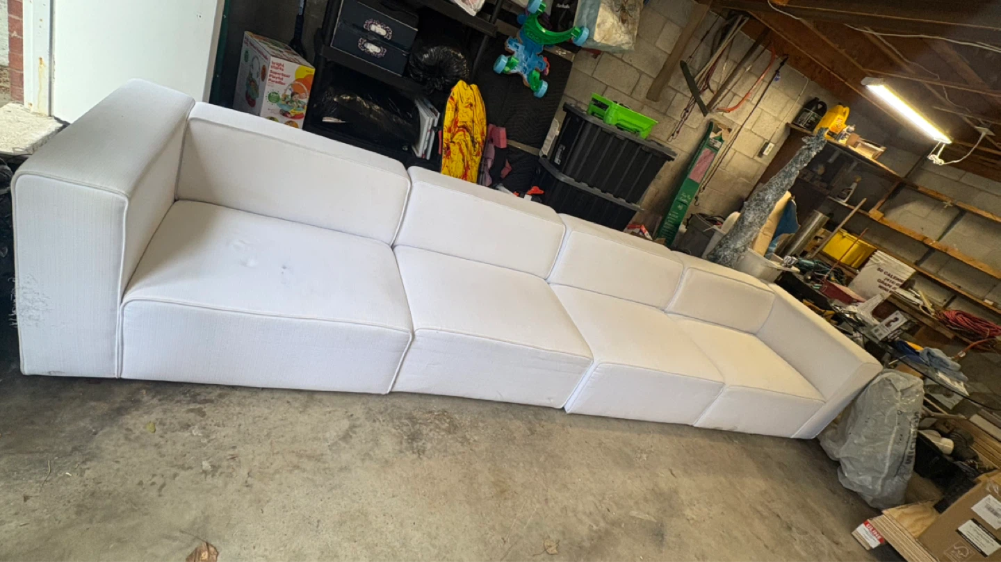 White Modular Sectional Sofa