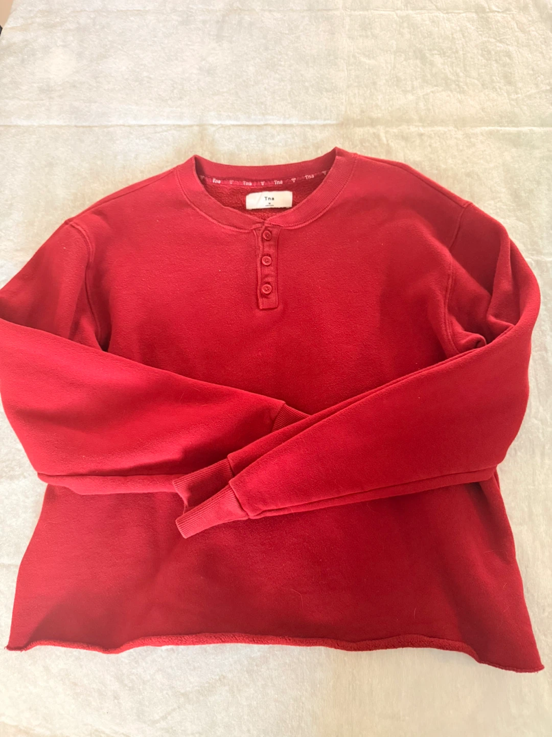 TNA red cropped sweatshirt - photo 2
