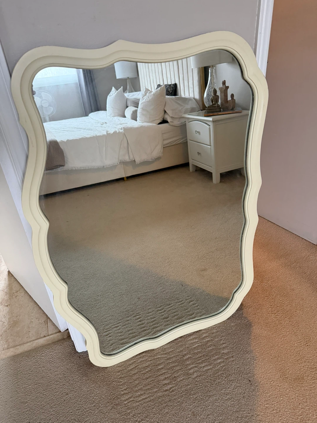 Ornate Cream Wall Mirror