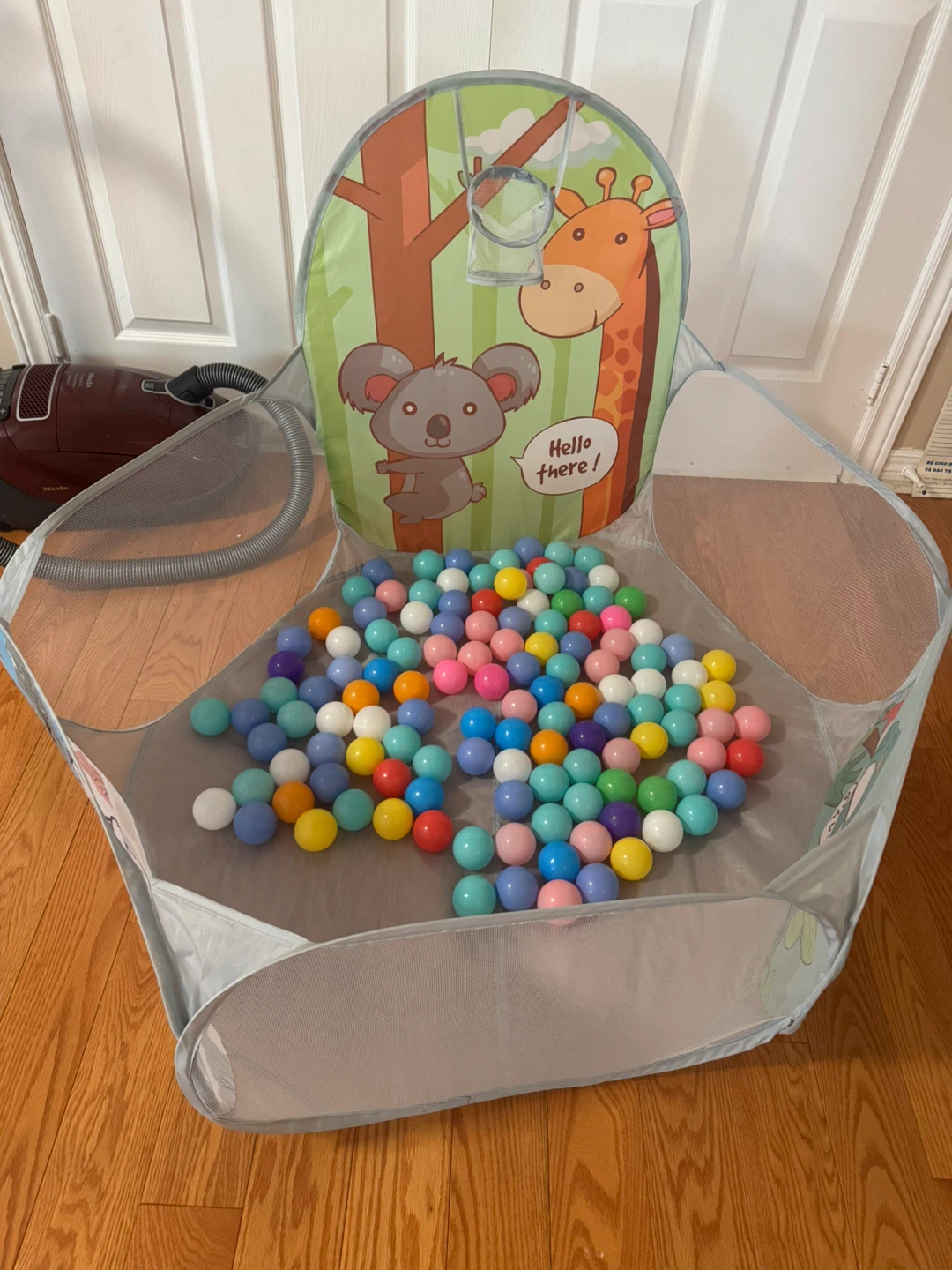 Playpen Ball Pit with Animals and Hoop