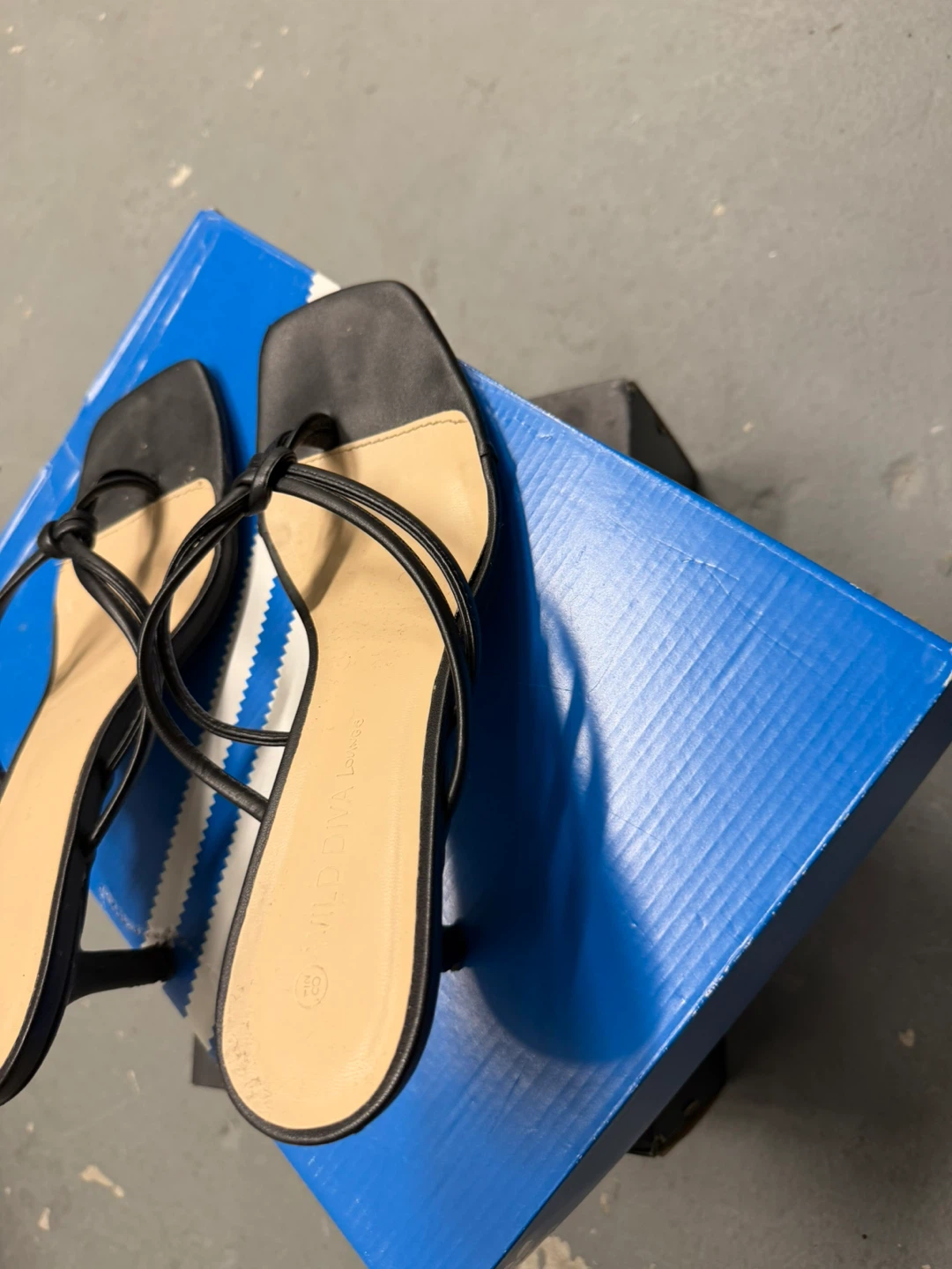 Wild Diva Black Strappy Square Toe Sandals - photo 2