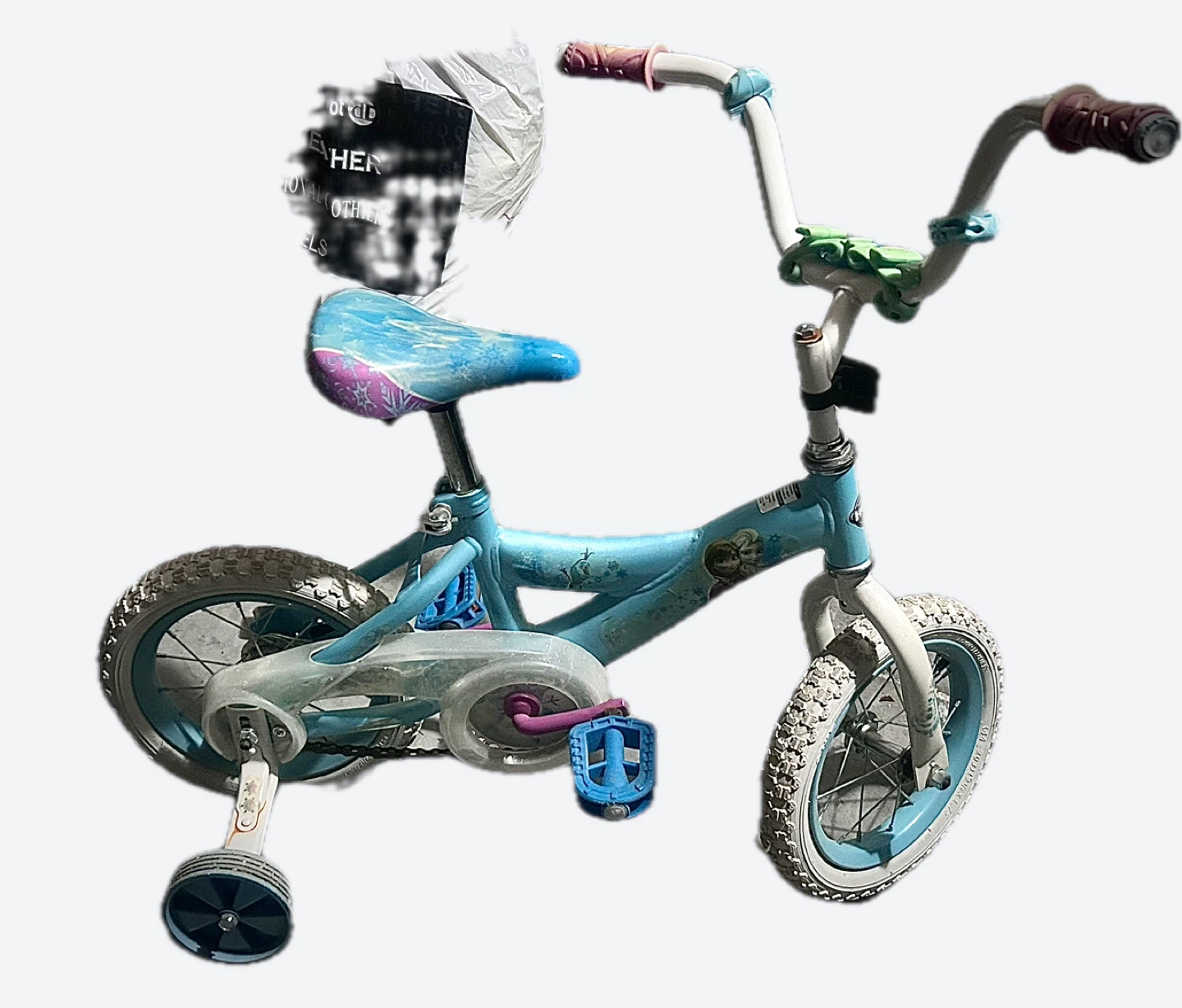 Kids' Blue Bicycle with Frozen Graphics