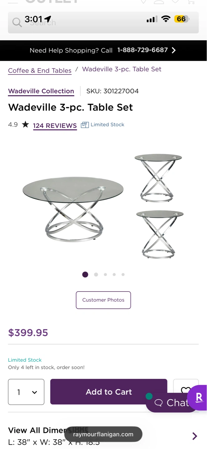Wadeville 3-pc. Table Set