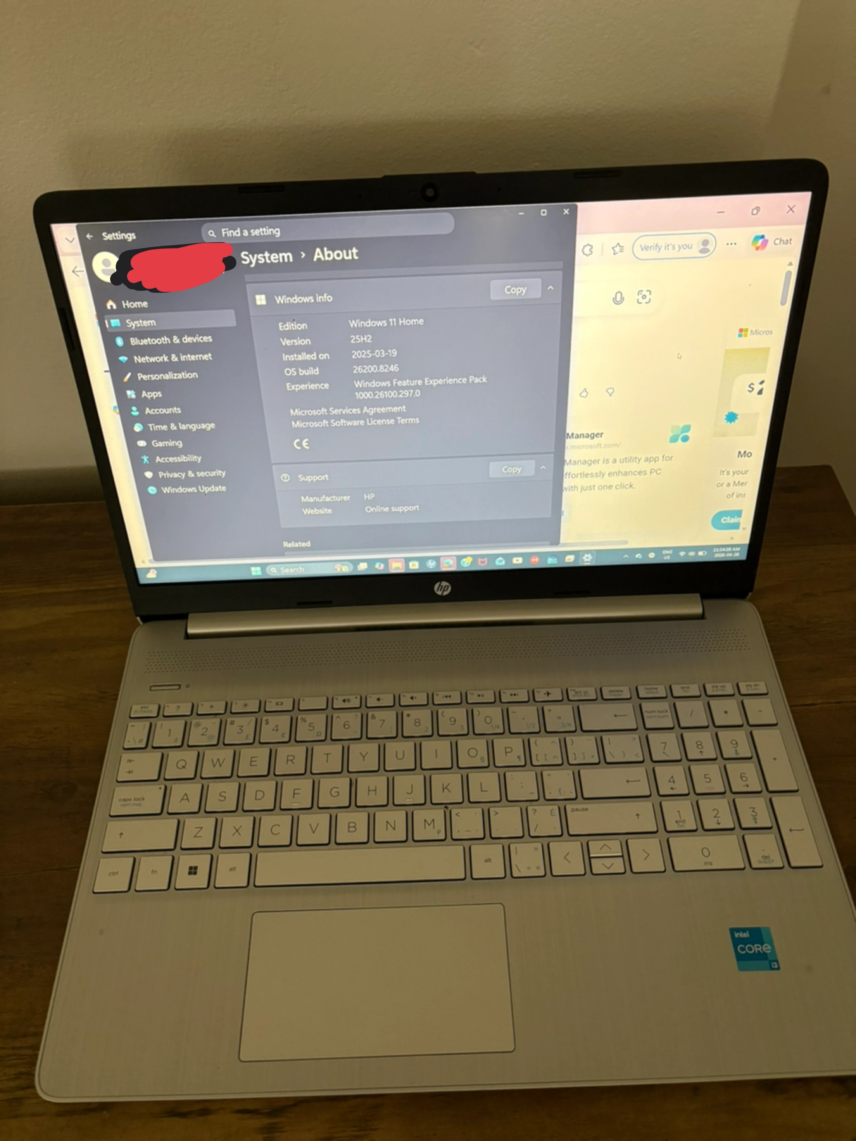 HP 15” Intel i3 12th Gen / 8GB RAM / 512GB SSD