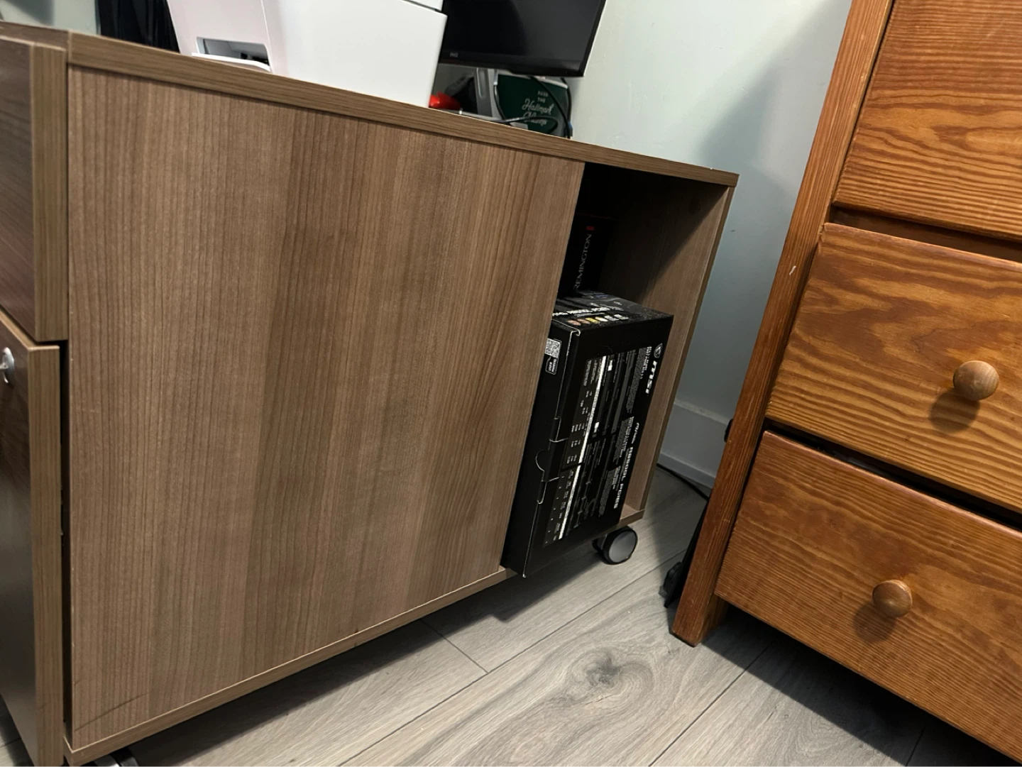 Brown 2-Drawer Rolling File Cabinet - photo 4