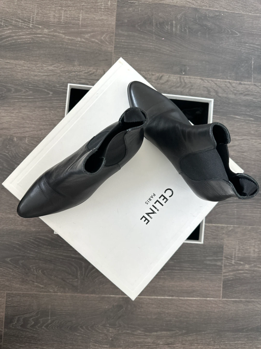 Celine Black Leather Chelsea Boots - photo 2