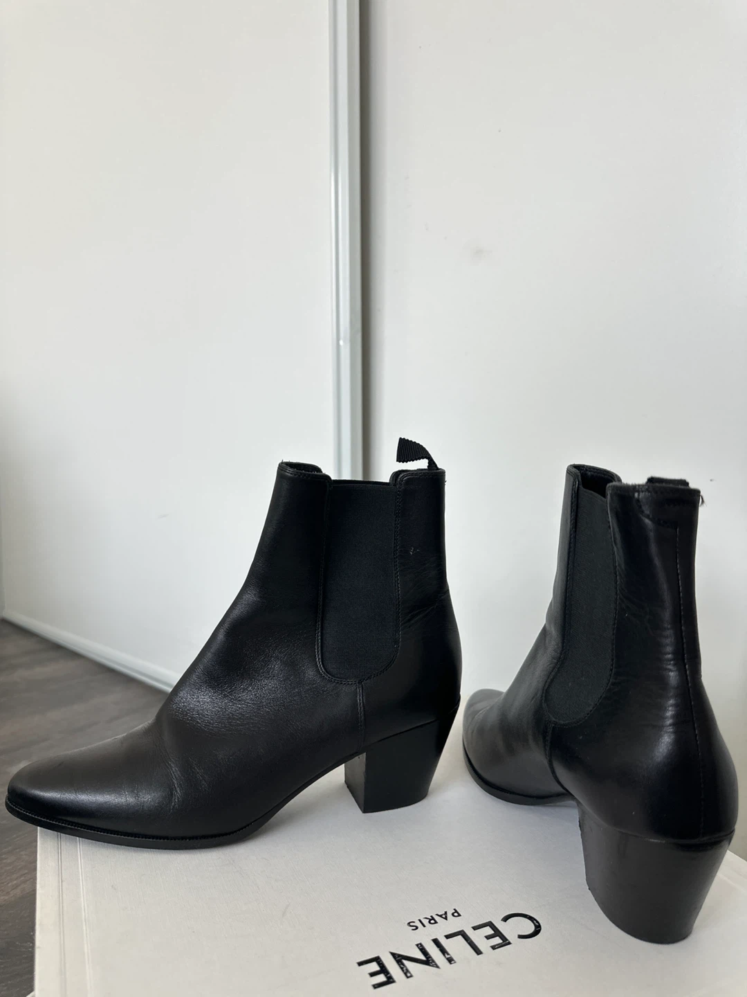 Celine Black Leather Chelsea Boots - photo 3