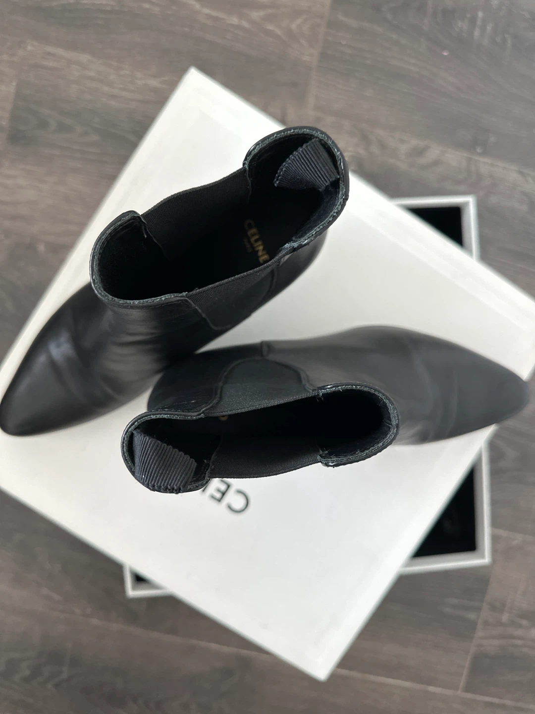 Celine Black Leather Chelsea Boots - photo 5