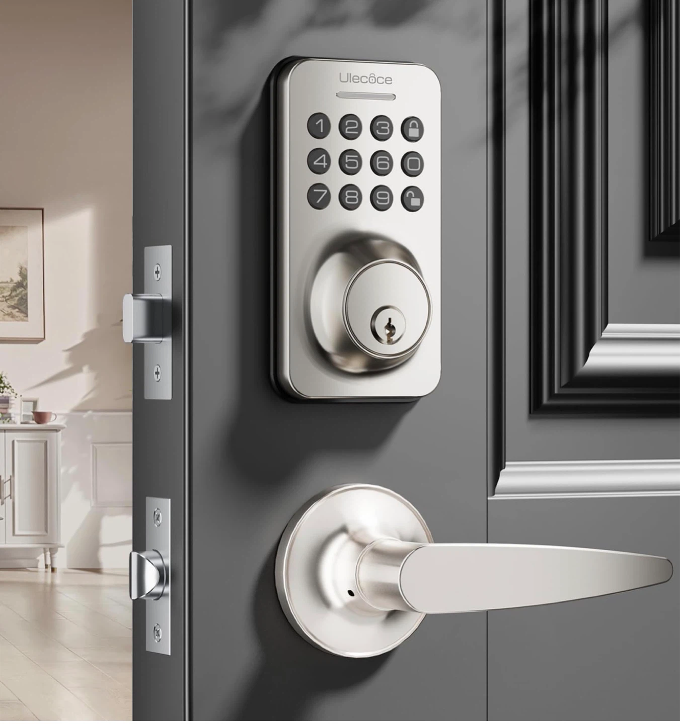 U18 Smart Door Lock Set with Keypad and Lever Handle UD6