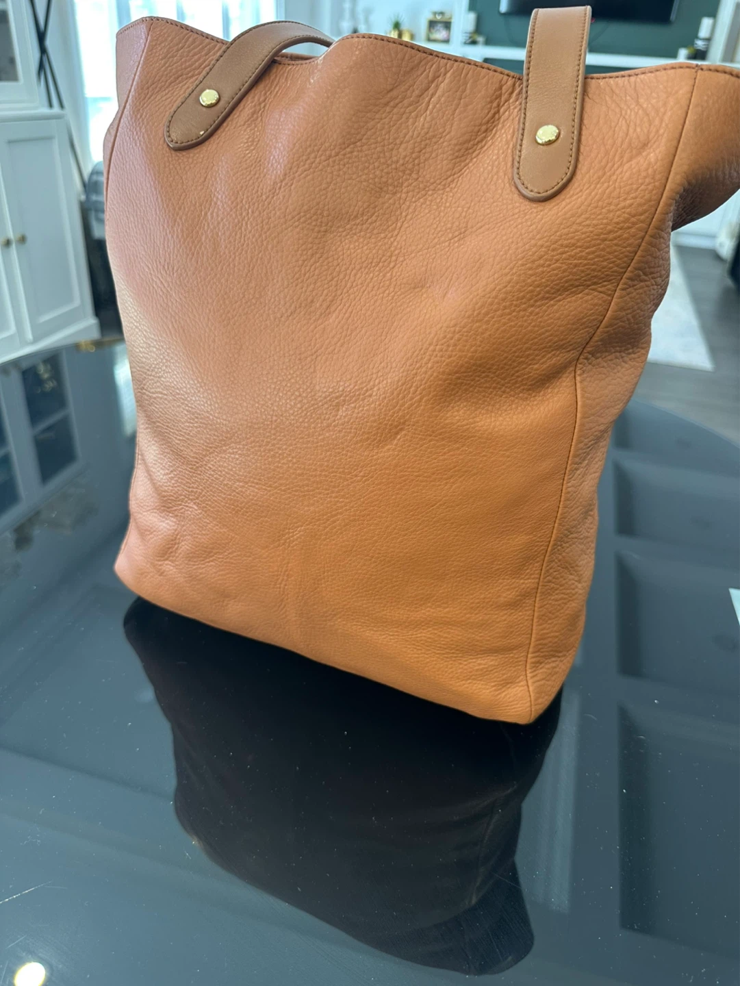 Lauren Ralph Lauren Brown Leather Tote Bag - photo 5