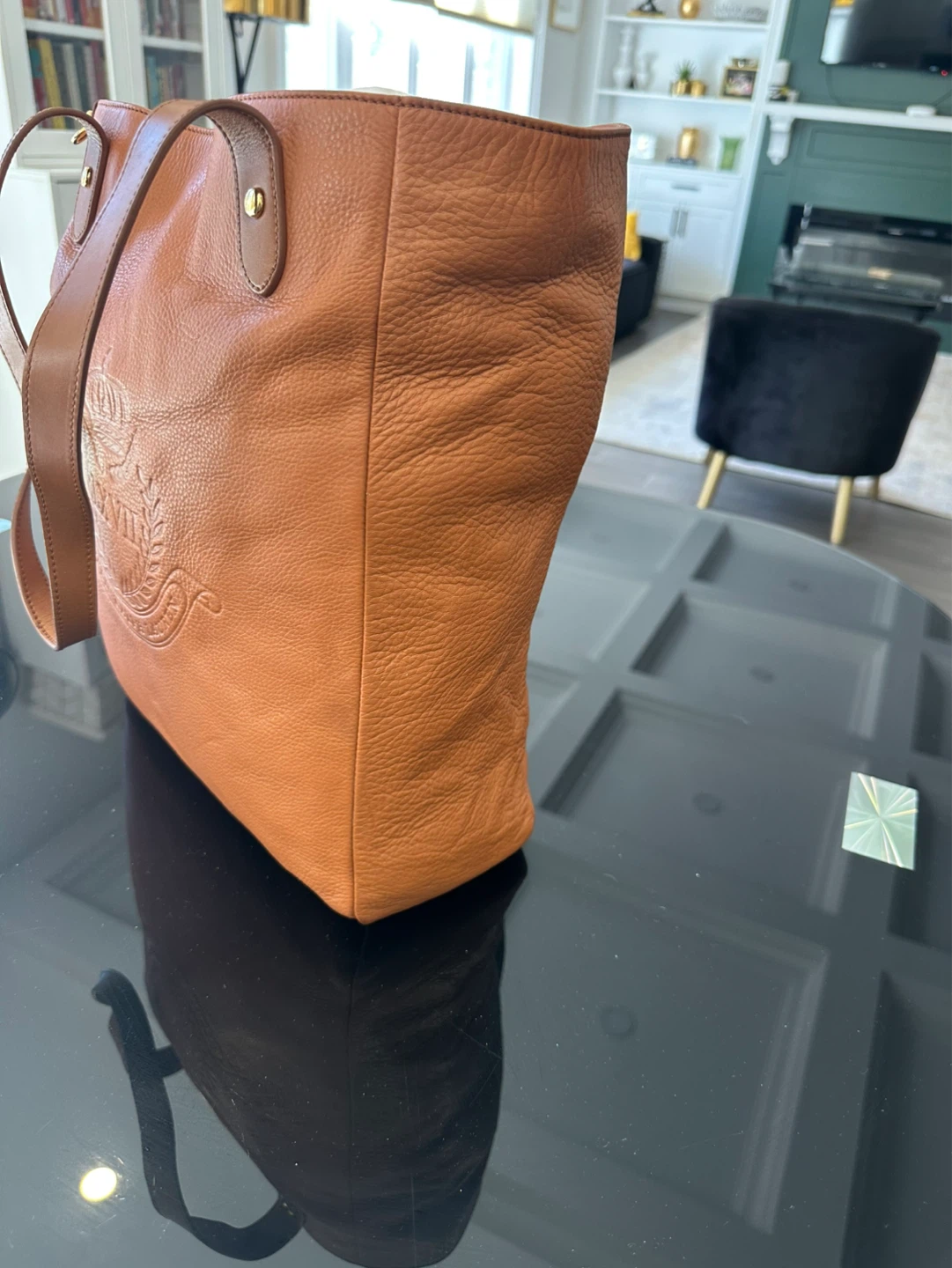 Lauren Ralph Lauren Brown Leather Tote Bag - photo 4