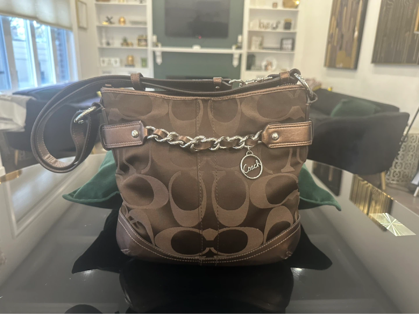 Vintage Coach Signature Hobo Bag - Brown - photo 2