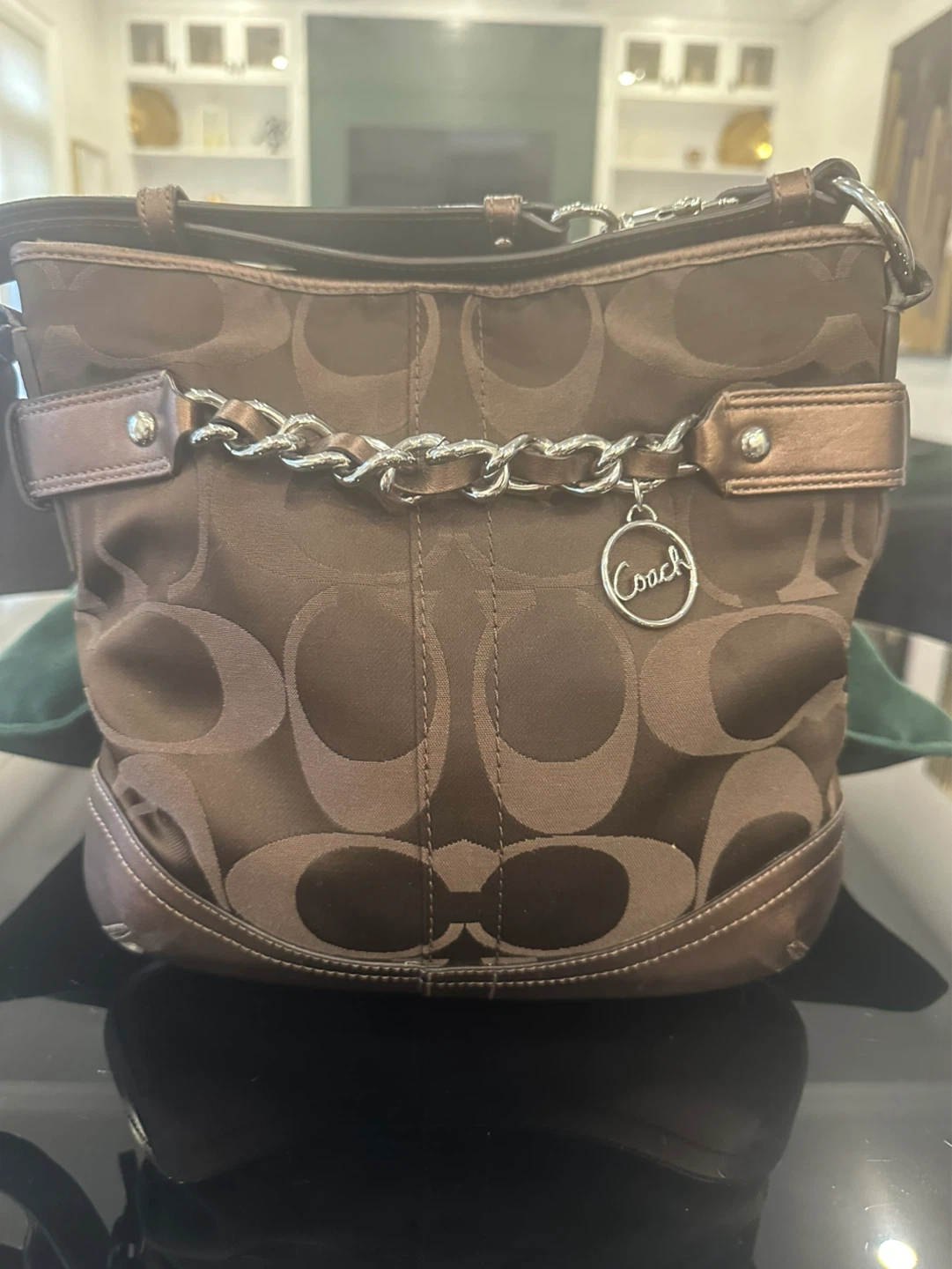 Vintage Coach Signature Hobo Bag - Brown