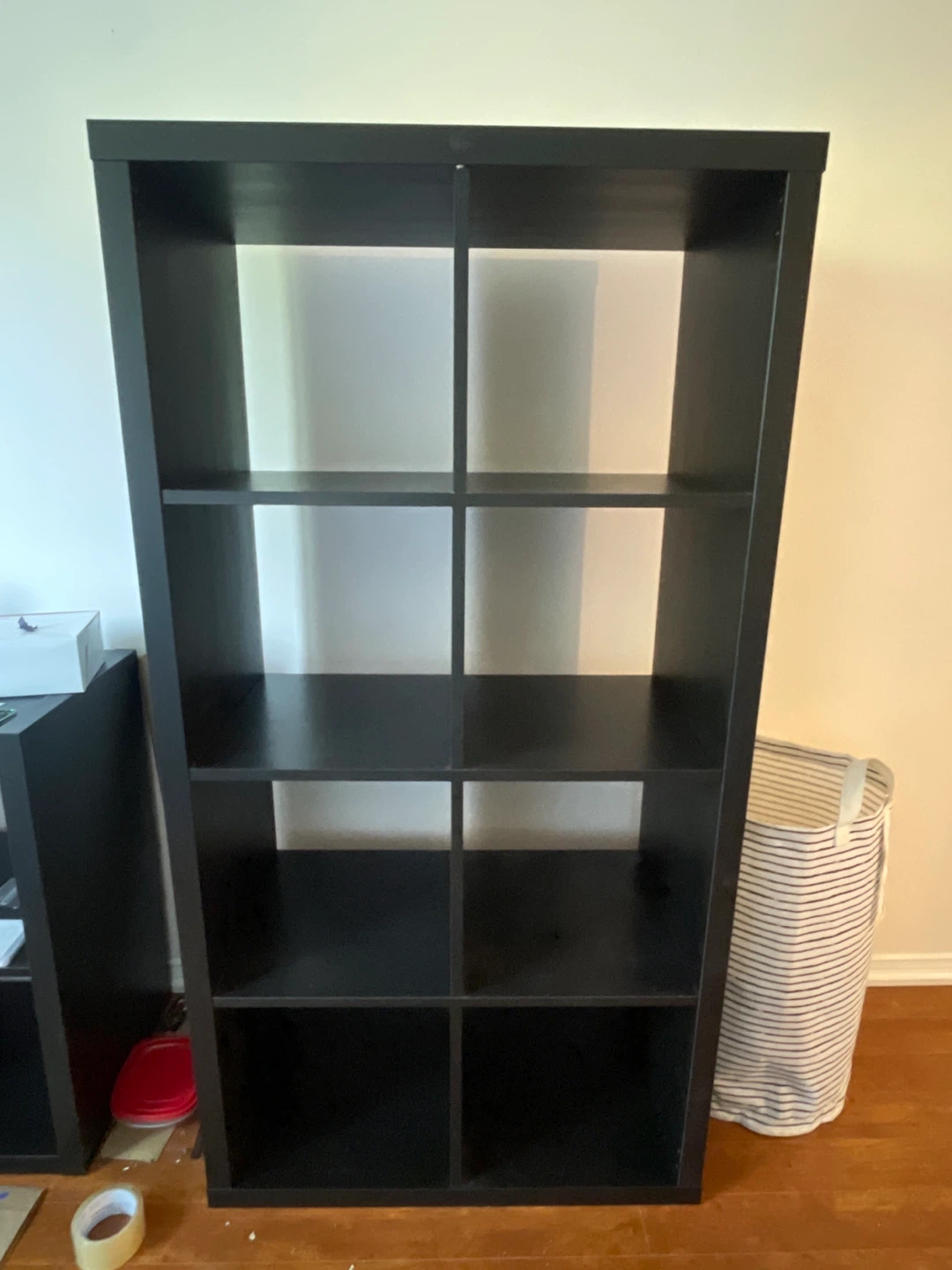 Kallax bookshelf from Ikea (Black 8-Cube Bookshelf) - photo 2