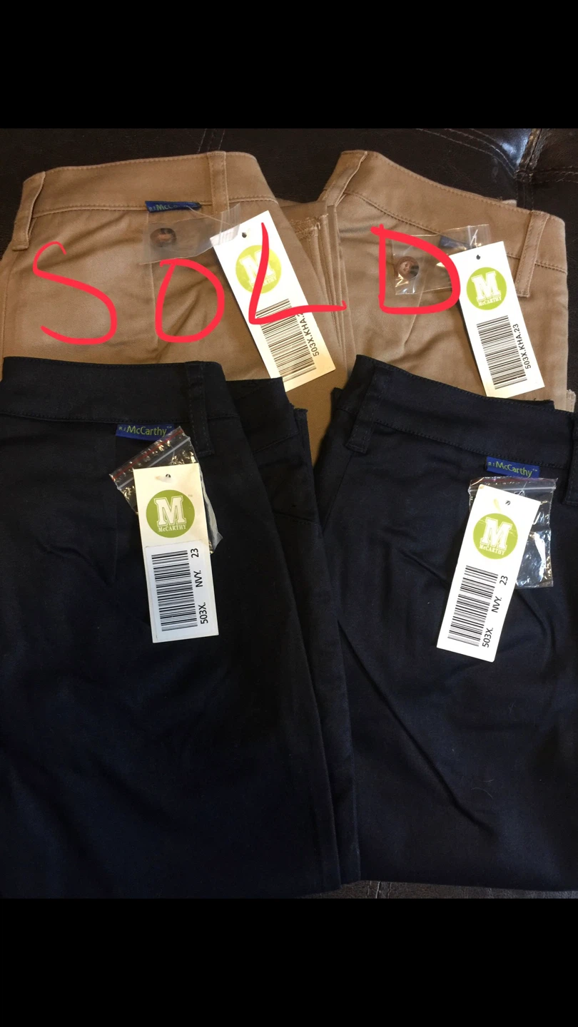 2 pairs NEW Girls Uniform School Pants xs-Small 🌱 - photo 2