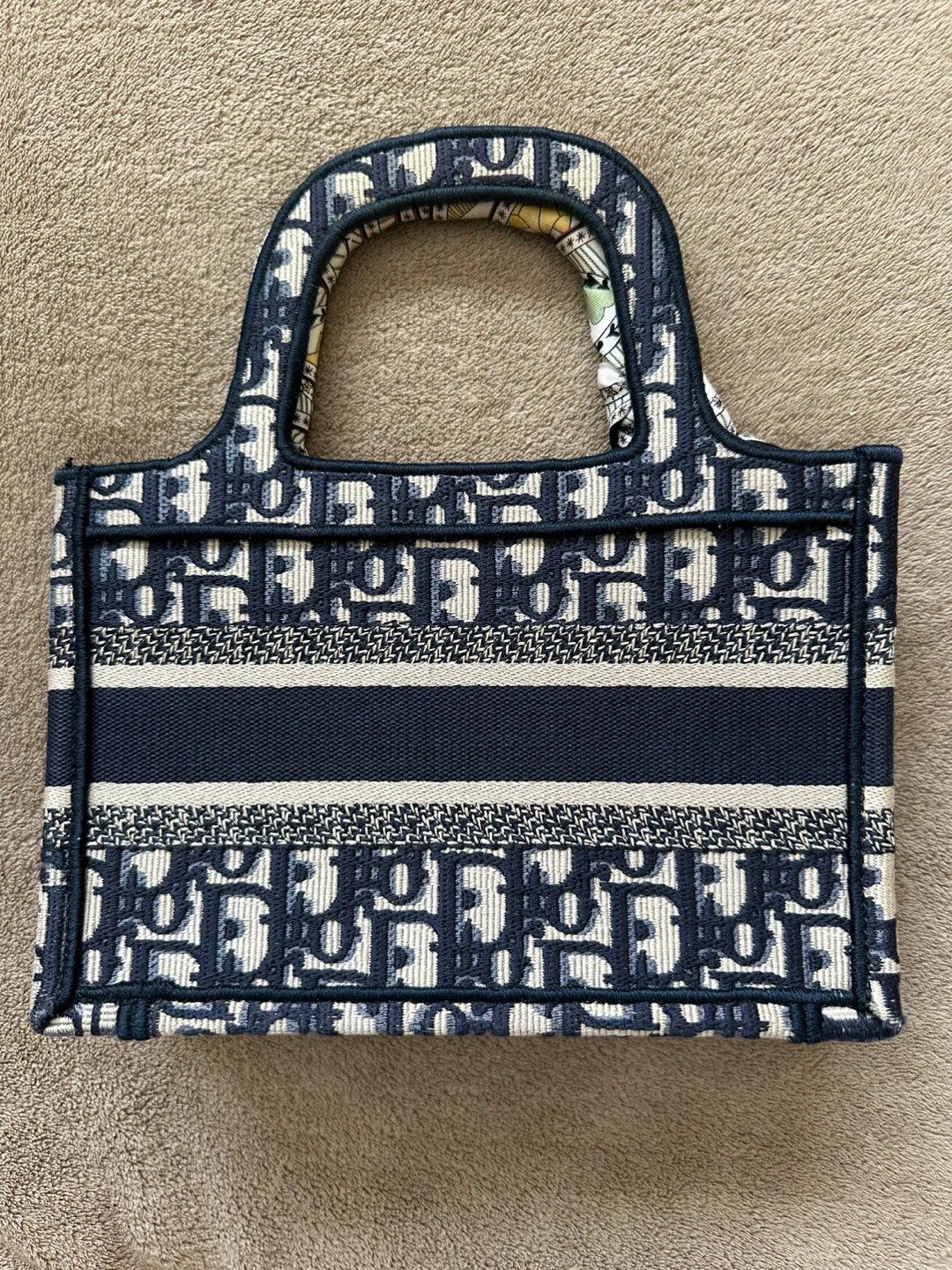 Christian Dior Blue Mini Book Tote w/ Twilly - photo 2