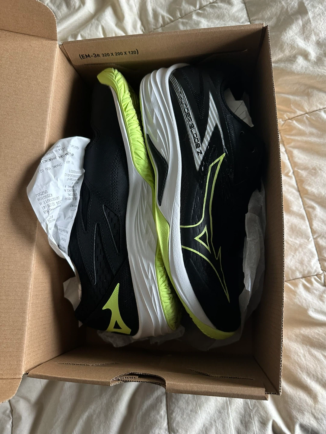 Mizuno Thunder Blade Z Indoor Shoes - Black/Green - Size 9 - photo 5