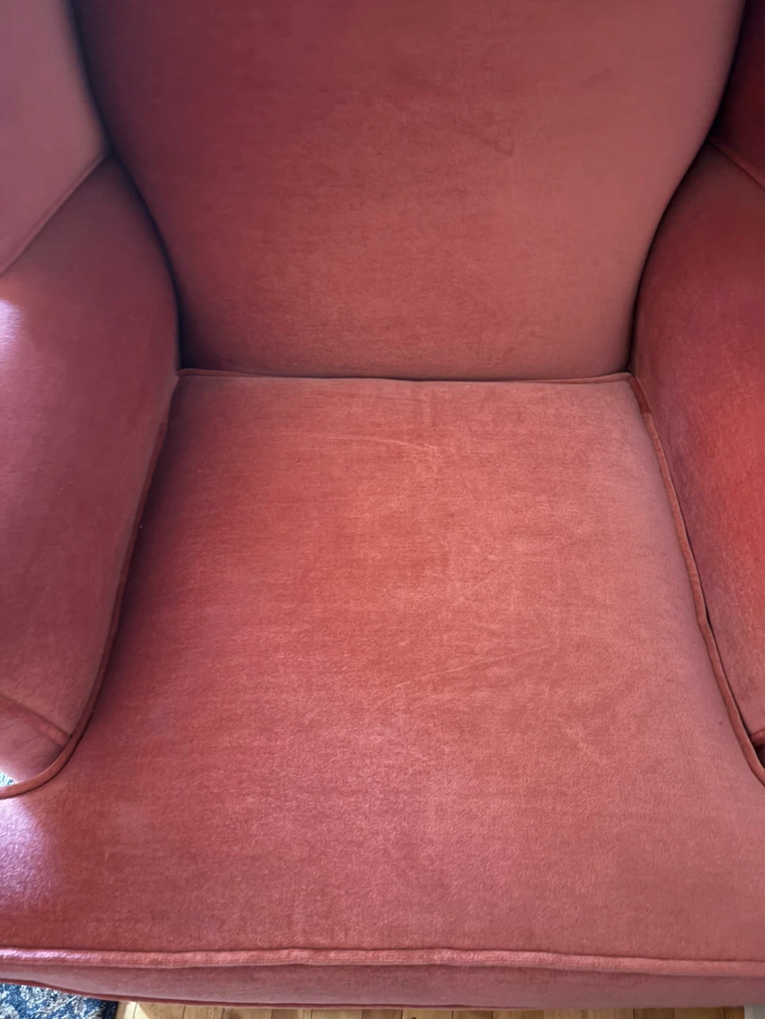 Fauteuil à oreilles vieux rose - photo 3