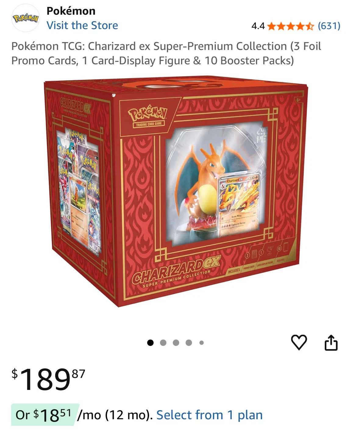 Pokémon TCG Charizard ex Super-Premium Collection Box