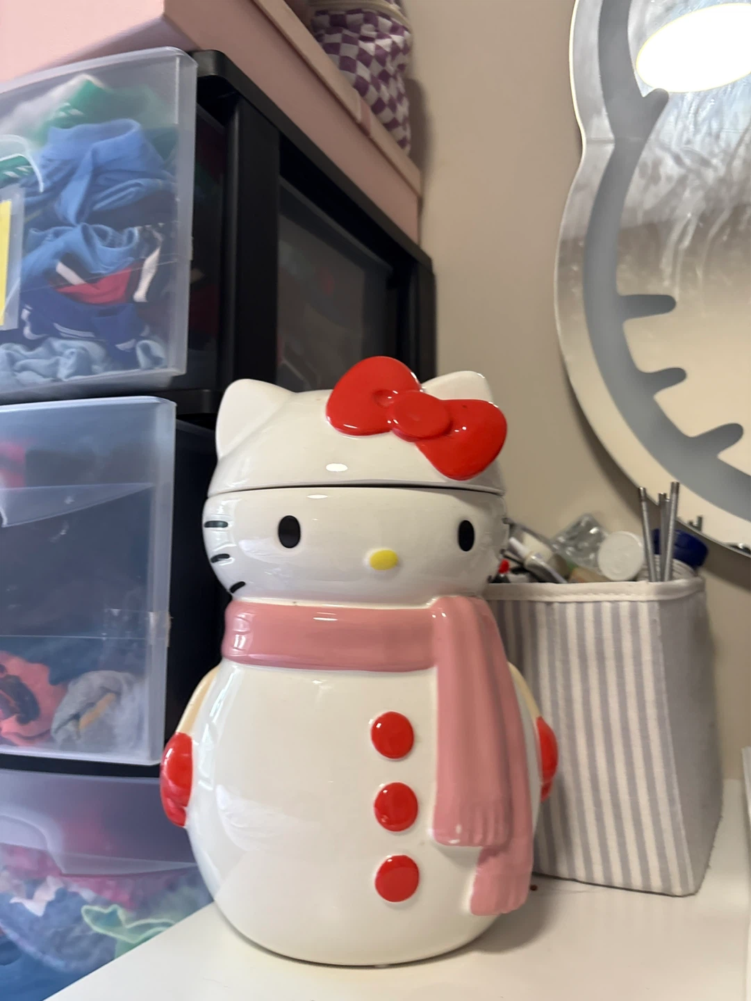 Hello Kitty Snowman Cookie Jar