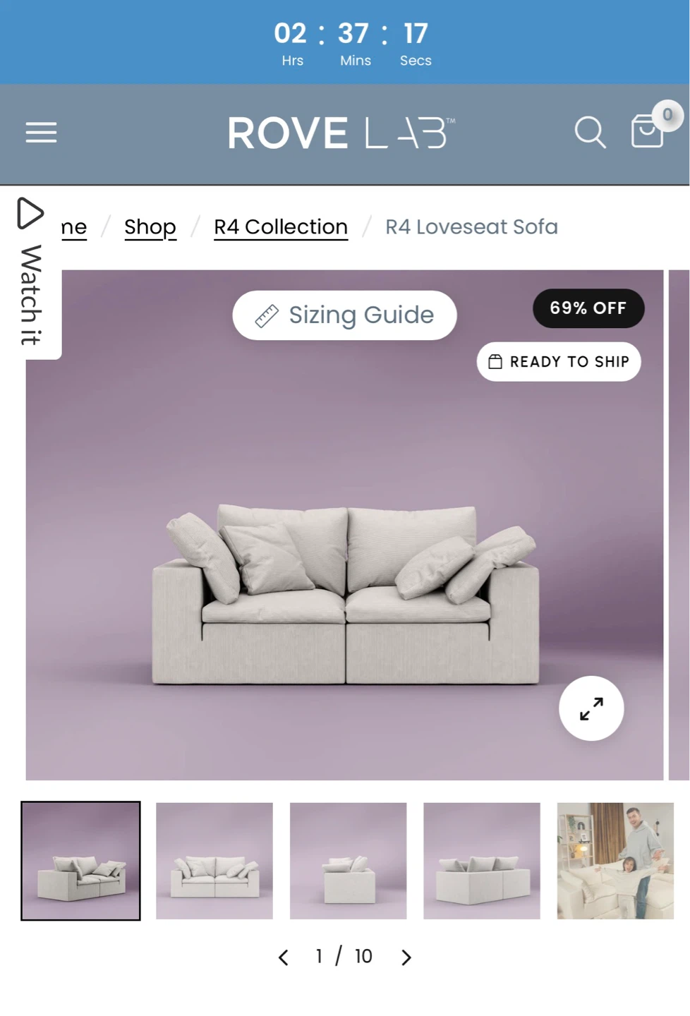 ROVE LAB R4 Loveseat Sofa - photo 4