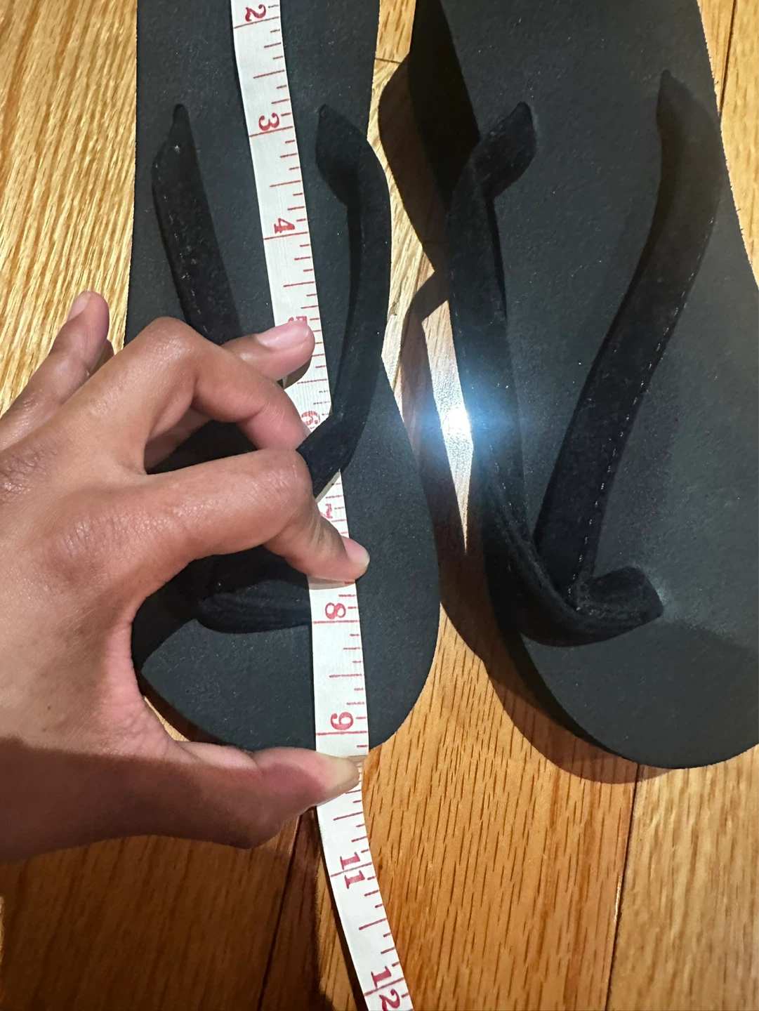 Black Wedge Flip Flops US 6 - photo 3