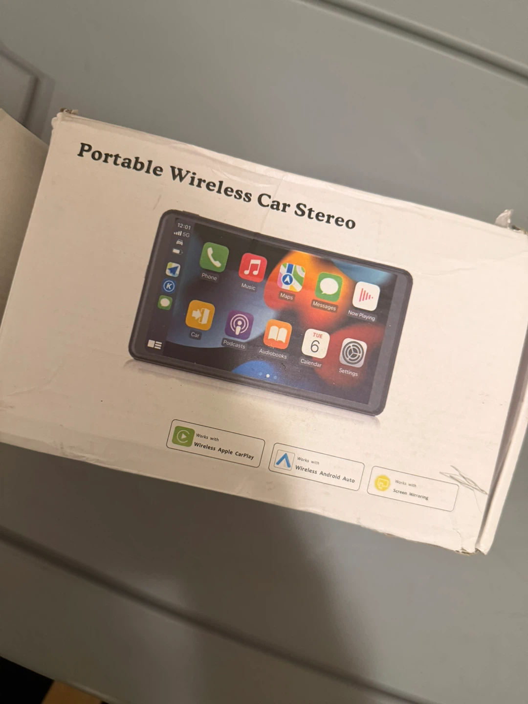 Portable Wireless Car Stereo with CarPlay and Android Auto