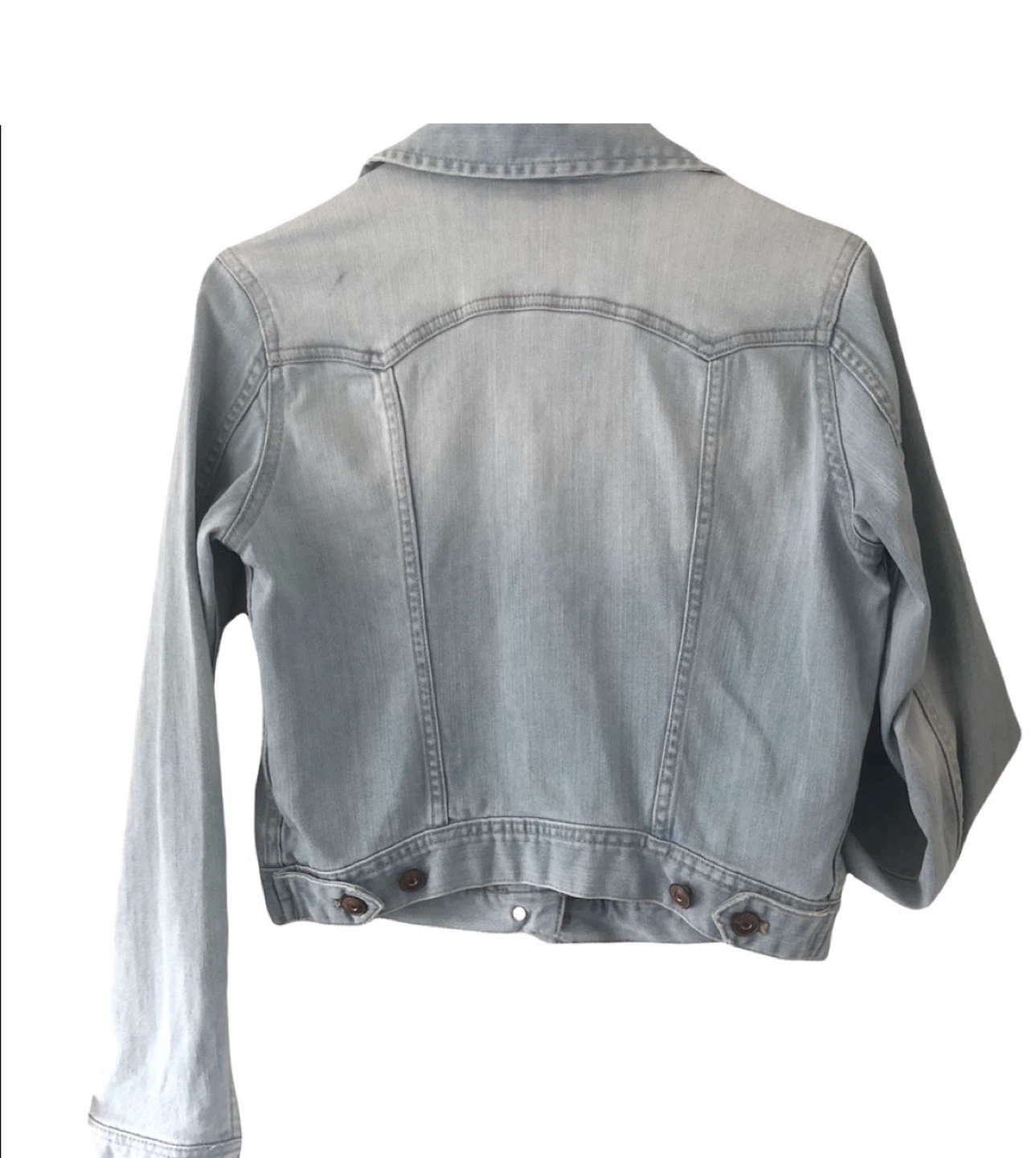 🌱H&M Divided Light Wash Cropped 90s Denim Jacket - Size 6 - photo 5