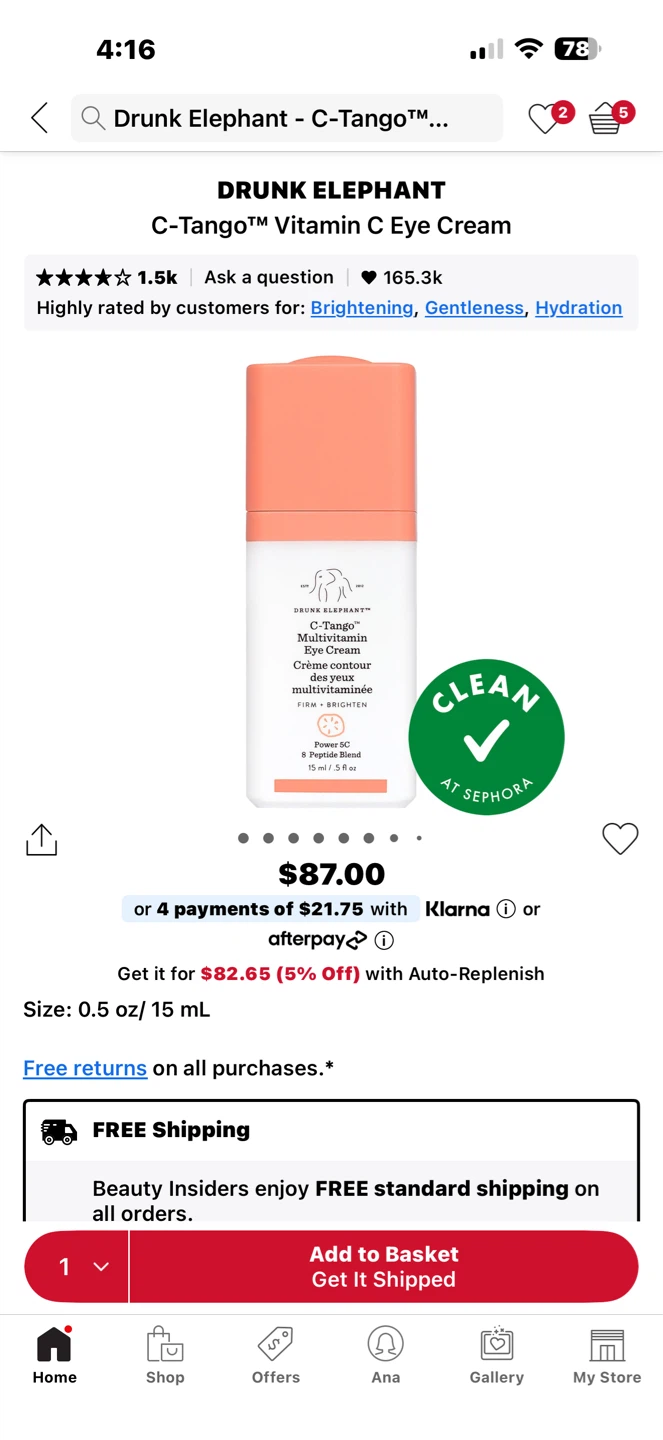 Drunk Elephant C-Tango Multivitamin Eye Cream 15ml