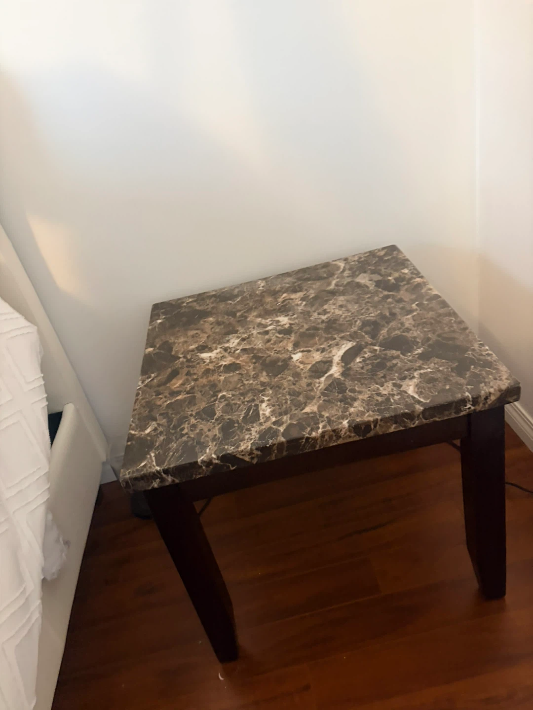 Coffee table set ,Marble Top  with Dark Wood Base - photo 2