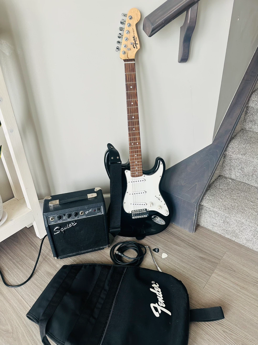Complete Electric Guitar Starter Bundle - Squier Strat by Fender