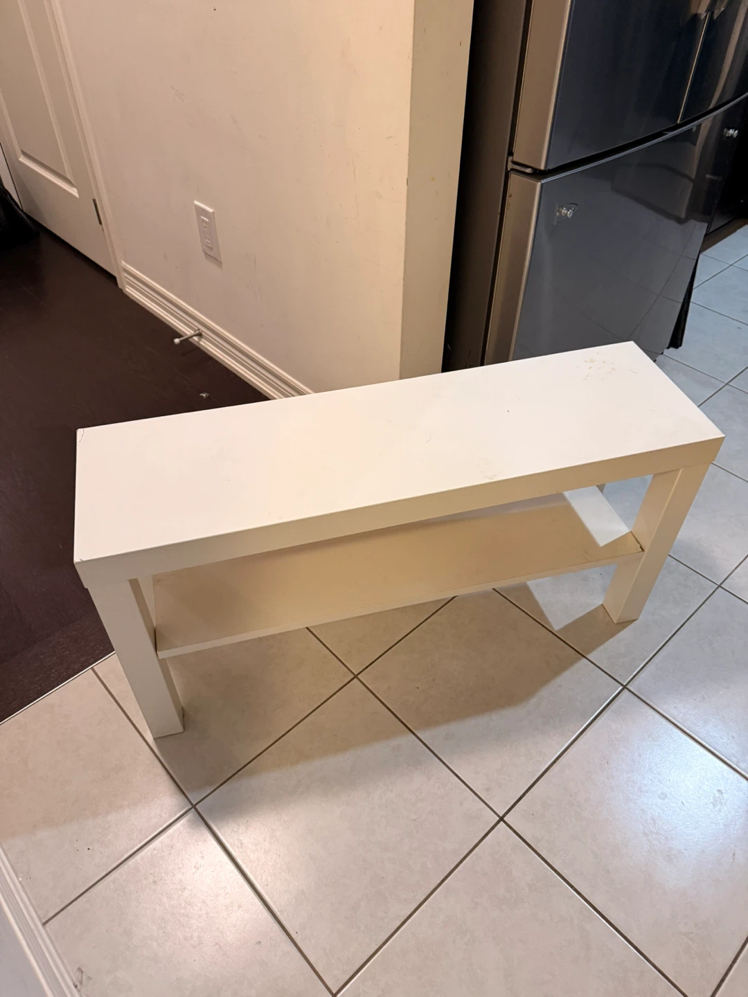 White Two-Tiered Bench - photo 2